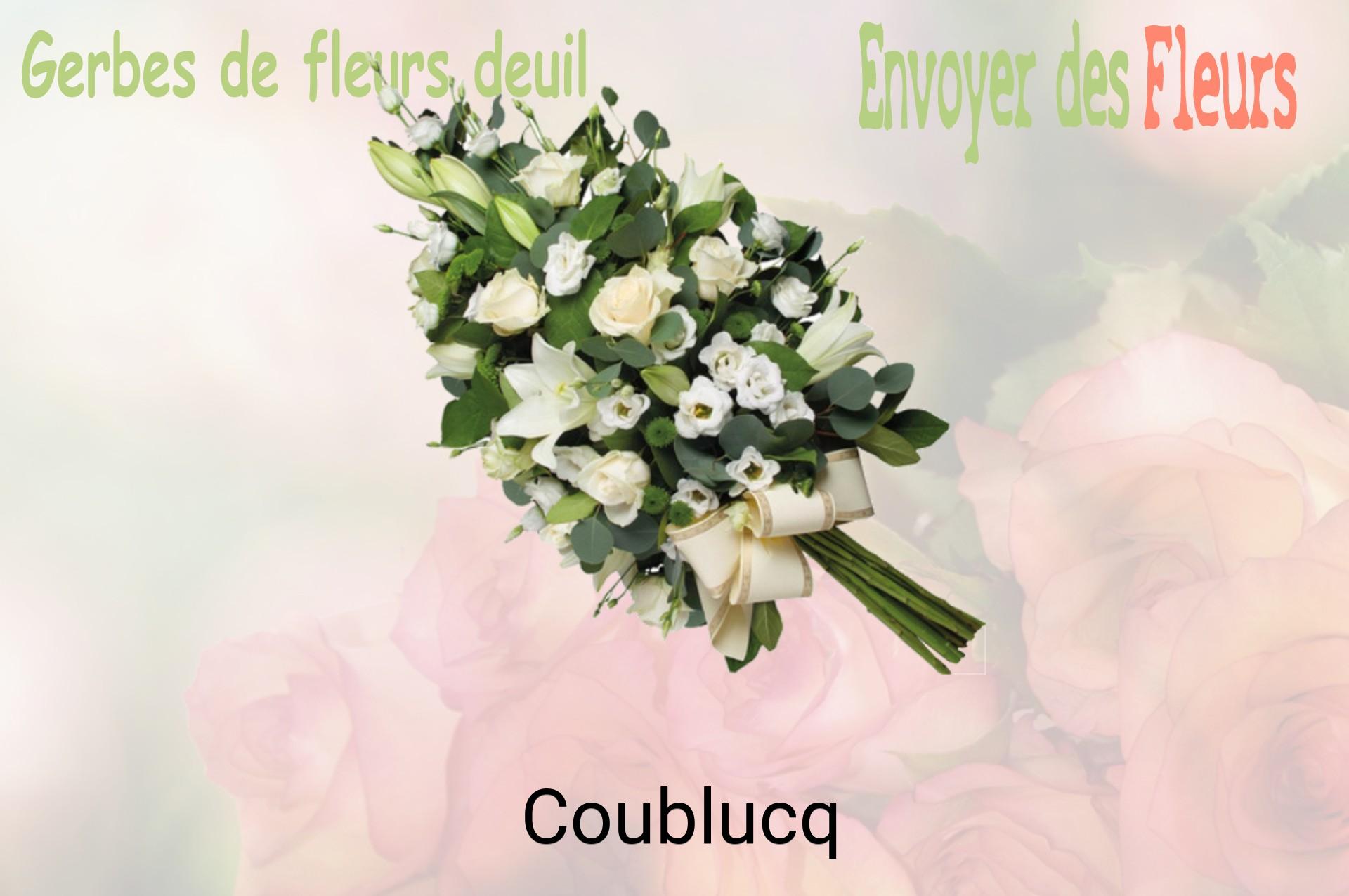 Gerbe de fleurs de deuil livrée à Coublucq